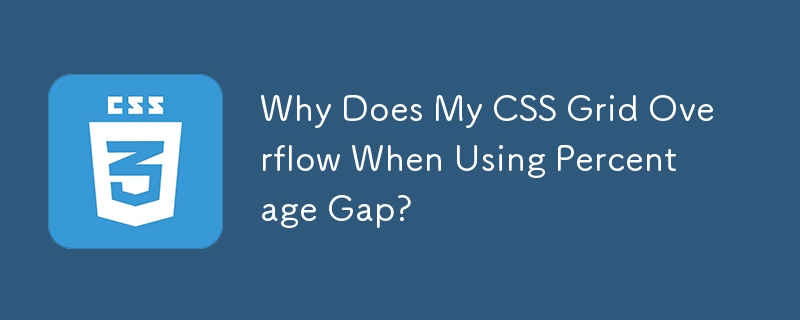 パーセンテージギャップを使用すると CSS グリッドがオーバーフローするのはなぜですか?
