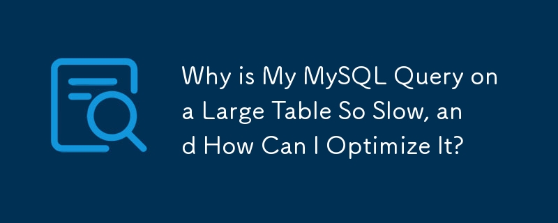 Warum ist meine MySQL-Abfrage in einer großen Tabelle so langsam und wie kann ich sie optimieren?