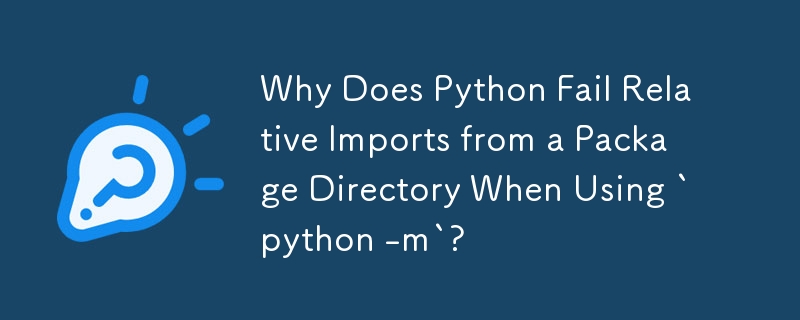 Warum schlägt Python bei relativen Importen aus einem Paketverzeichnis fehl, wenn „python -m' verwendet wird?