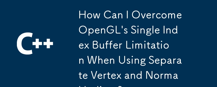 Wie kann ich die Einschränkung des Einzelindexpuffers von OpenGL überwinden, wenn ich separate Vertex- und Normalindizes verwende?