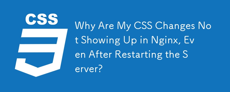Warum werden meine CSS-Änderungen nicht in Nginx angezeigt, selbst nach dem Neustart des Servers?