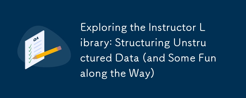 Exploring the Instructor Library: Structuring Unstructured Data (and Some Fun along the Way)