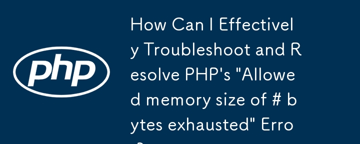 如何有效地排查和解决 PHP 的'Allowed memory size of # bytes Exempted”错误？