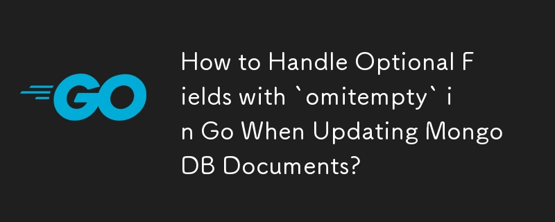 How to Handle Optional Fields with `omitempty` in Go When Updating MongoDB Documents?