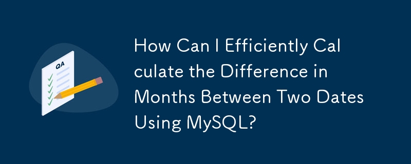 Comment puis-je calculer efficacement la différence de mois entre deux dates à l'aide de MySQL ?