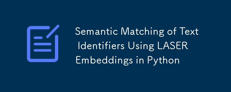 Semantic Matching of Text Identifiers Using LASER Embeddings in Python