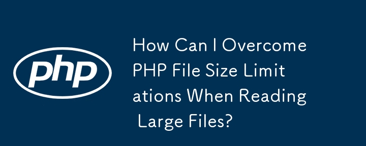 讀取大檔案時如何克服PHP檔案大小限制？