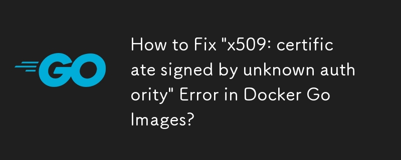 如何修復 Docker Go 映像中的「x509：憑證由未知機構簽署」錯誤？