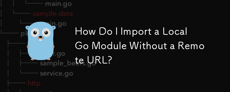 如何在没有远程 URL 的情况下导入本地 Go 模块？