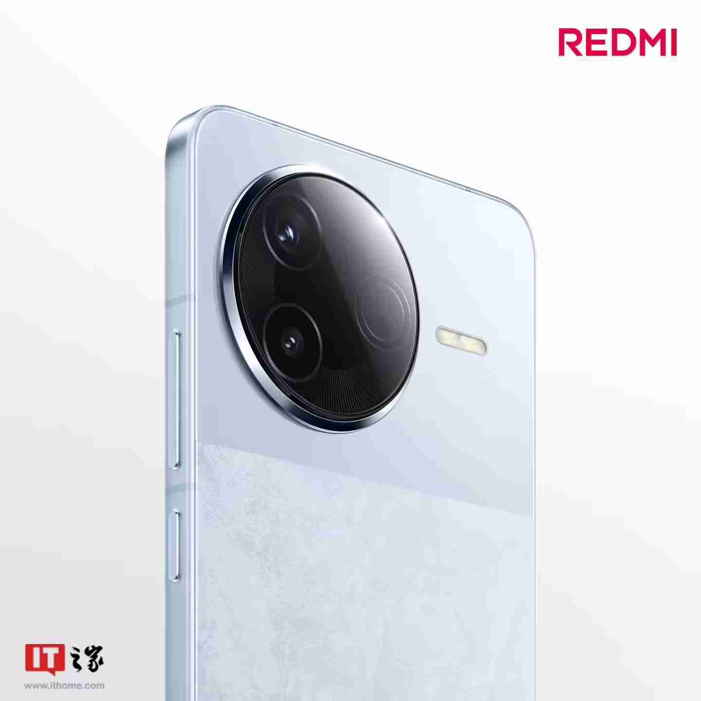 小米REDMI K80标准版手机独有配色“汐月蓝”亮相：2.5D立边设计、哑光金属边框