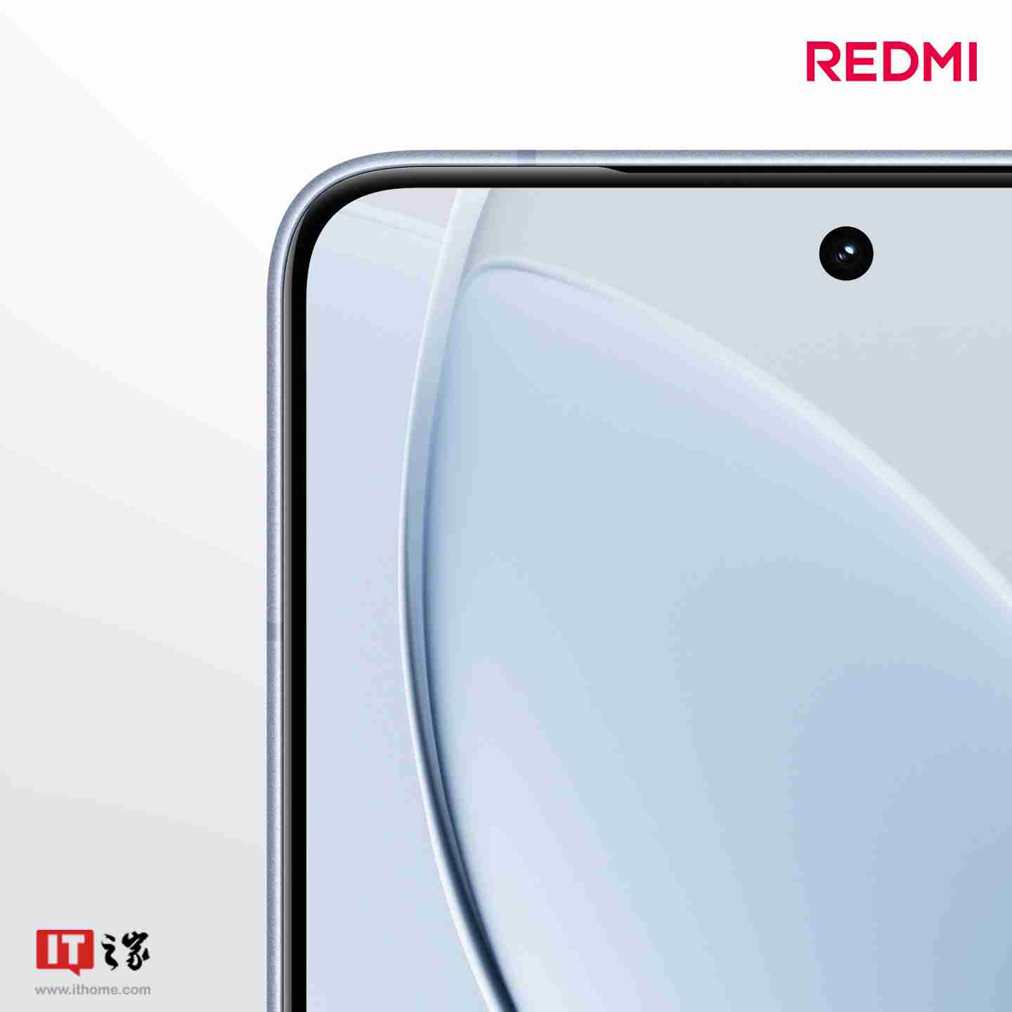 小米 REDMI K80 标准版手机独有配色「汐月蓝」亮相：2.5D 立边设计、哑光金属边框