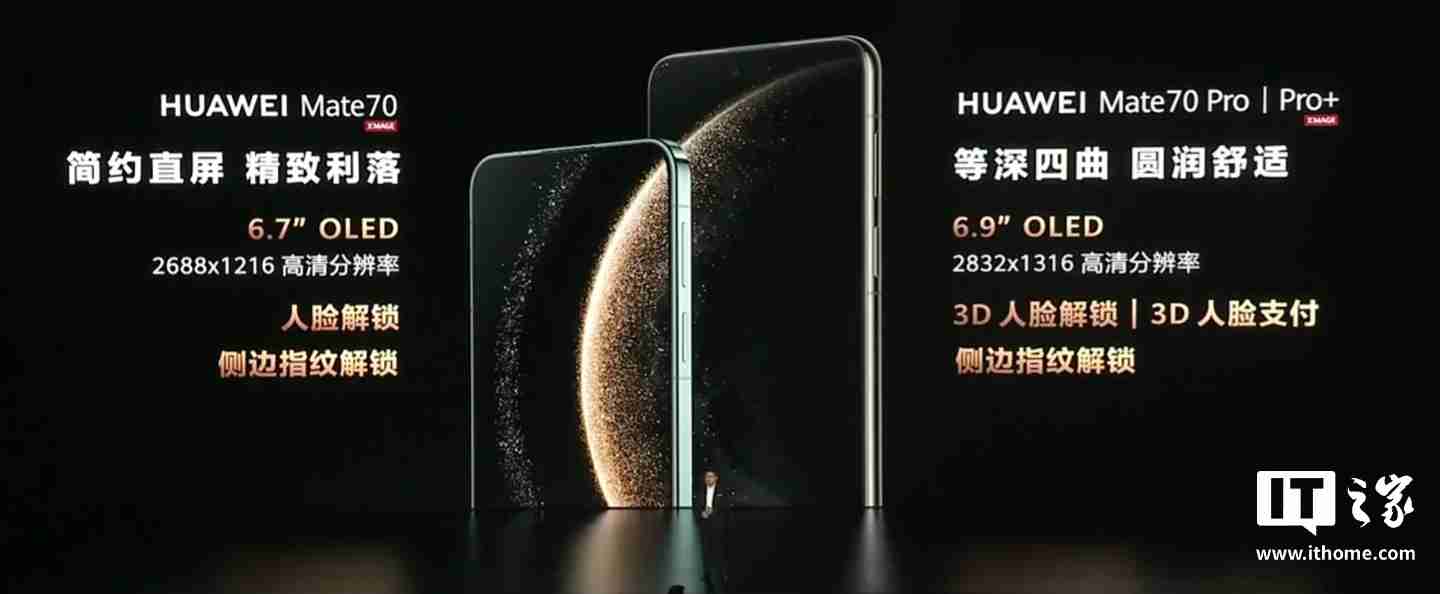 华为 Mate70 / Pro / Pro+ 系列旗舰手机亮相,余承东豪言“靠抄袭是没有未来的”