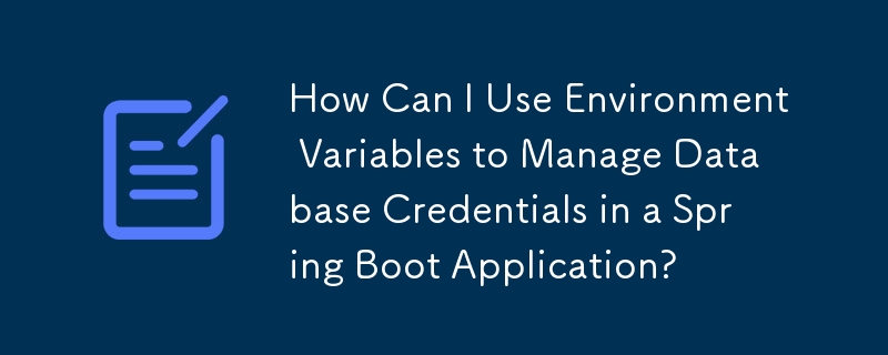 如何在 Spring Boot 應用程式中使用環境變數來管理資料庫憑證？
