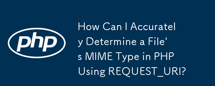 如何使用 REQUEST_URI 在 PHP 中准确确定文件的 MIME 类型？