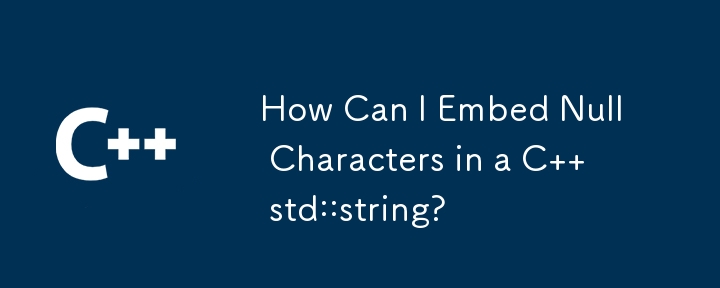 Wie kann ich Nullzeichen in einen C-std::string einbetten?