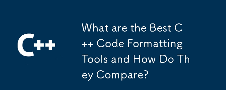 최고의 C 코드 서식 도구는 무엇이며 어떻게 비교됩니까?