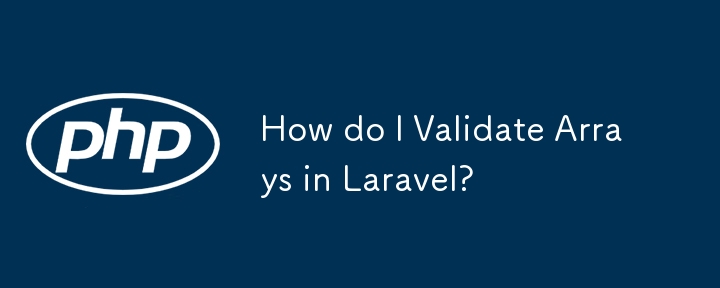 如何在 Laravel 中驗證陣列？