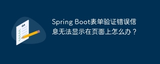 Spring Boot表单验证错误信息无法显示在页面上怎么办？