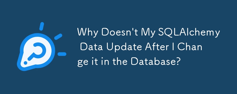 Why Doesn\'t My SQLAlchemy Data Update After I Change it in the Database?