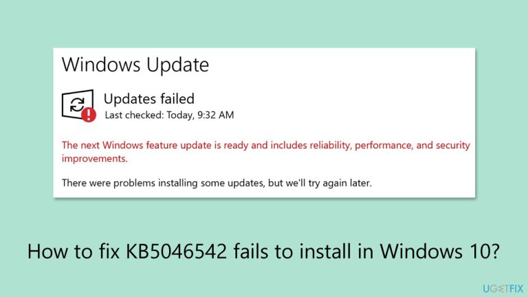 如何修復 KB5046542 在 Windows 10 中安裝失敗的問題？