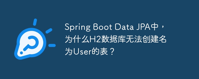 Spring Boot Data JPA中，为什么H2数据库无法创建名为User的表？ - 小浪资源网