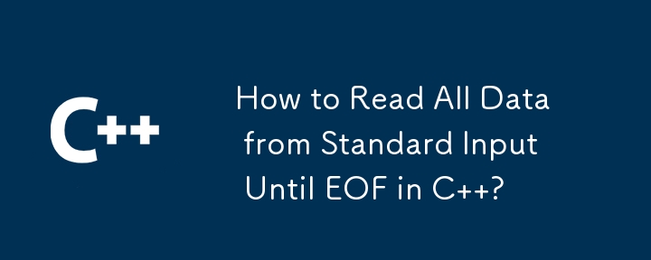 How to Read All Data from Standard Input Until EOF in C  ?