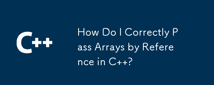 Wie übergebe ich Arrays in C korrekt als Referenz?