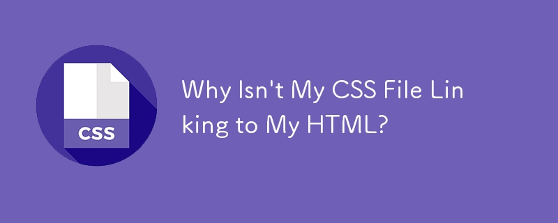 為什麼我的 CSS 檔案沒有連結到我的 HTML？