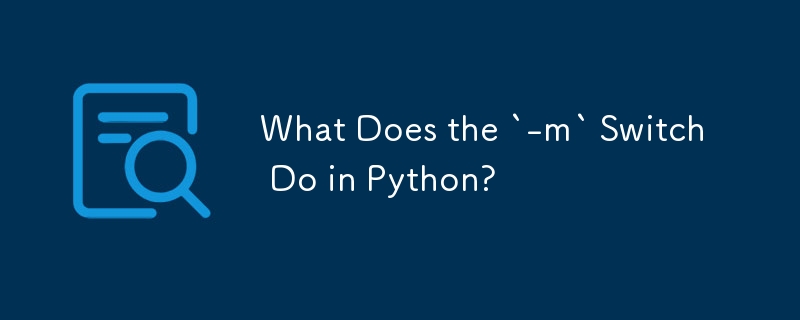 What Does the `-m` Switch Do in Python?