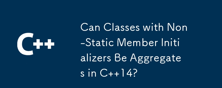 非静的メンバー初期化子を持つクラスは C 14 で集約できますか?