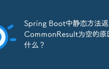 Spring Boot中静态方法返回CommonResult为空的原因是什么？