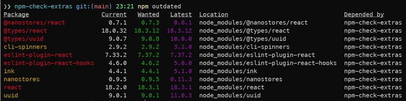 Npm 检查并更新/删除包（如果需要）