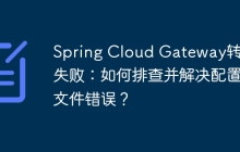 Spring Cloud Gateway转发失败：如何排查并解决配置文件错误？