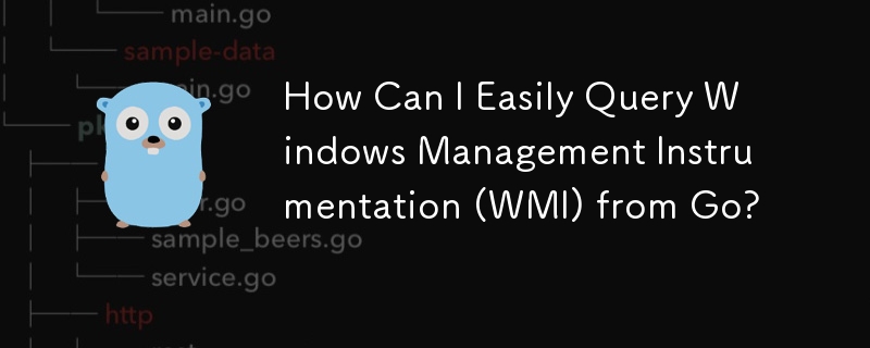 如何輕鬆地從 Go 查詢 Windows Management Instrumentation (WMI)？