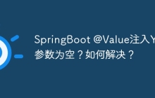 SpringBoot @Value注入YML参数为空？如何解决？