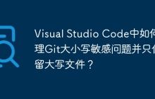 Visual Studio Code中如何处理Git大小写敏感问题并只保留大写文件？