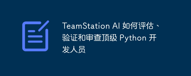 TeamStation AI 如何评估、验证和审查顶级 Python 开发人员 - 小浪资源网