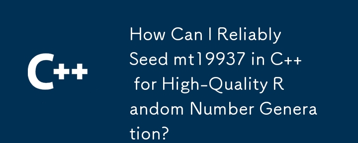 Bagaimanakah Saya Boleh Membeni dengan Amanah mt19937 dalam C untuk Penjanaan Nombor Rawak Berkualiti Tinggi?