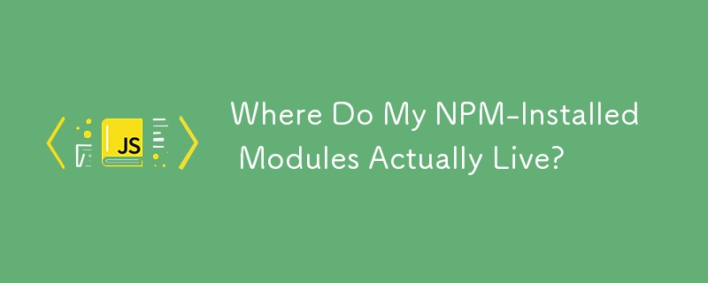 我的 NPM 安裝的模組實際上位於哪裡？