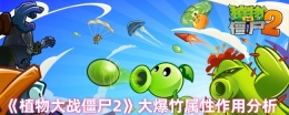 《植物大战僵尸2》大爆竹属性作用分析