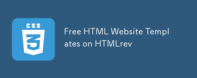 HTMLrev의 무료 HTML 웹사이트 템플릿