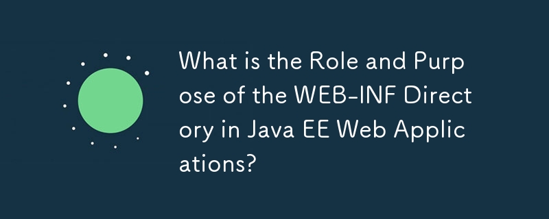 What is the Role and Purpose of the WEB-INF Directory in Java EE Web Applications?