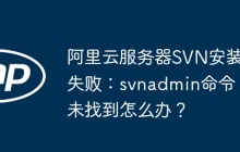 阿里云服务器SVN安装失败：svnadmin命令未找到怎么办？