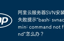 阿里云服务器SVN安装失败提示“bash: svnadmin: command not found”怎么办？