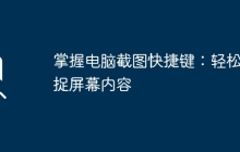 掌握电脑截图快捷键：轻松捕捉屏幕内容