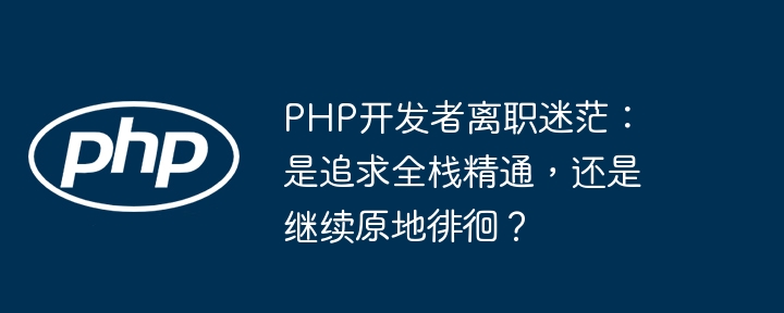 PHP开发者离职迷茫：是追求全栈精通，还是继续原地徘徊？ - 小浪资源网