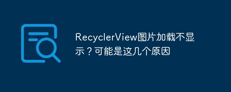 RecyclerView图片加载不显示？可能是这几个原因 - 小浪资源网