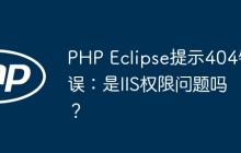PHP Eclipse提示404错误：是IIS权限问题吗？