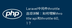 laravel中间件throttle选项详解:如何理解throttle:api和throttle:60,1?