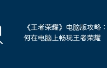 《王者荣耀》电脑版攻略：如何在电脑上畅玩王者荣耀